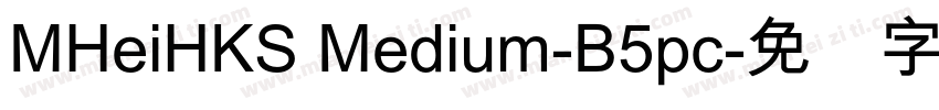 MHeiHKS Medium-B5pc字体转换